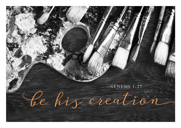 Postkarte Black & White - Be his creation