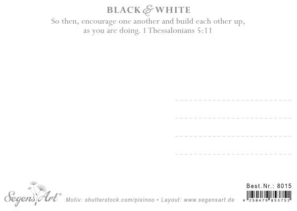 Postkarte Black & White - Encourage