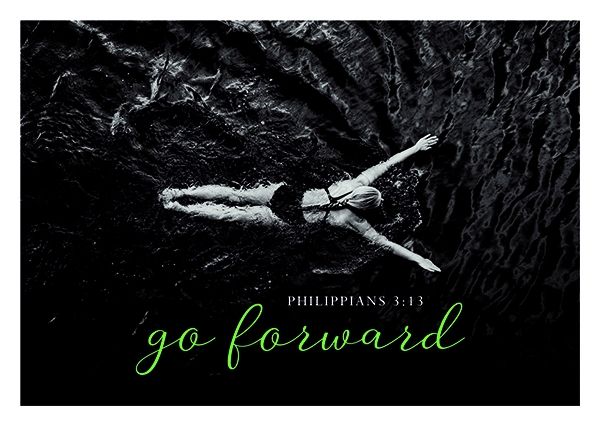 Postkarte Black & White - Go forward