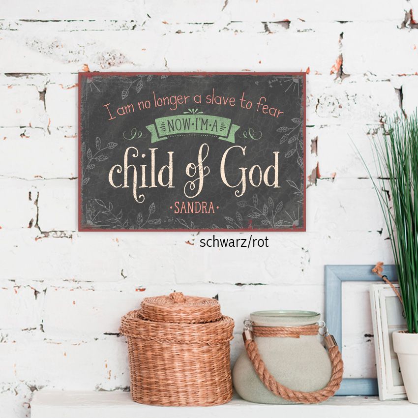 Persönliches Metallschild klein - Child of God