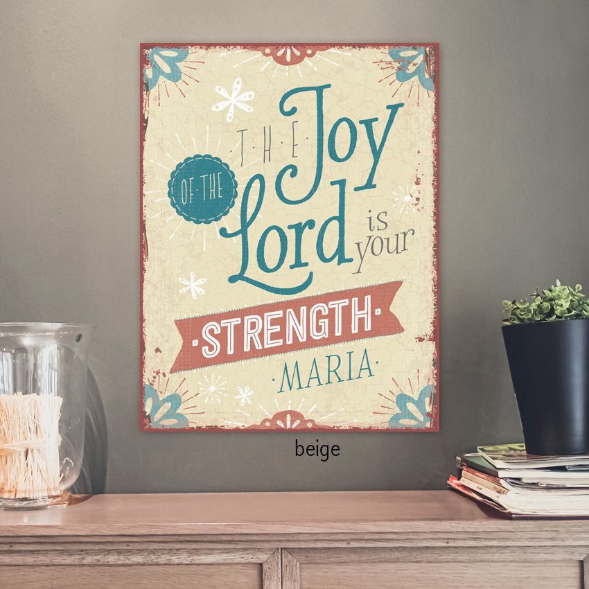 Persönliches Metallschild groß - Joy of the Lord