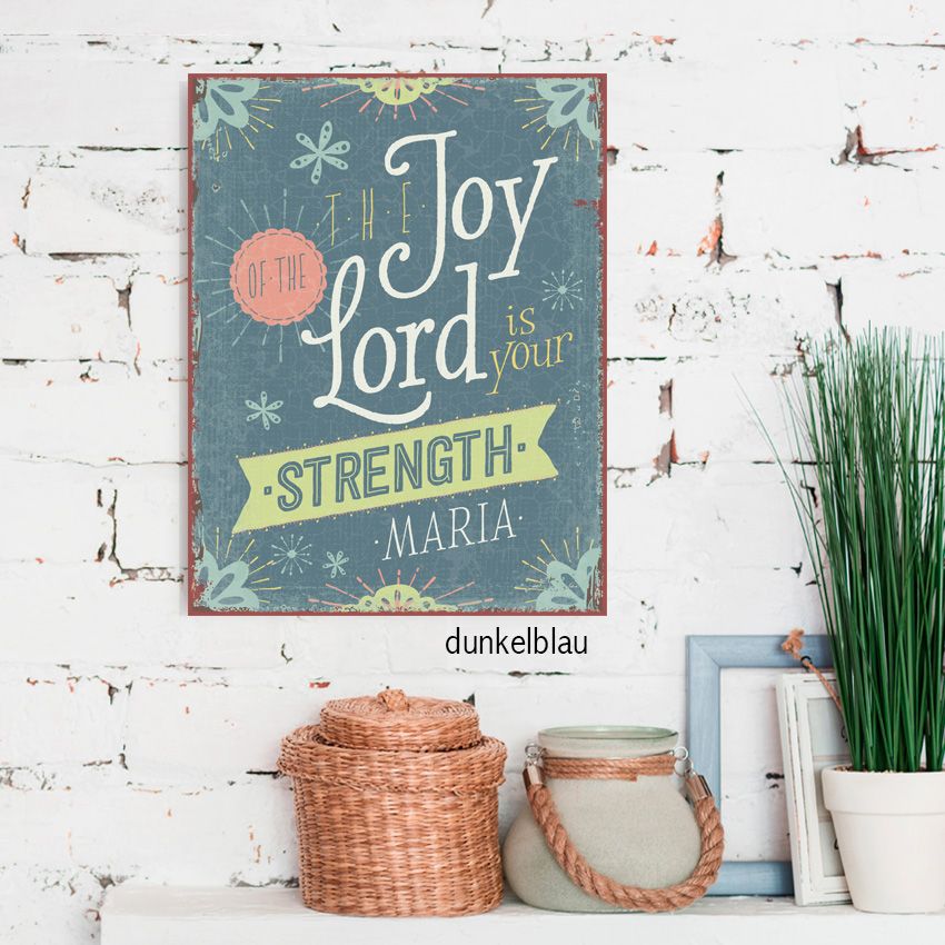 Persönliches Metallschild groß - Joy of the Lord