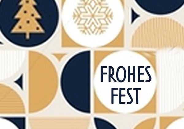 Mini – Frohes Fest (beige blau)