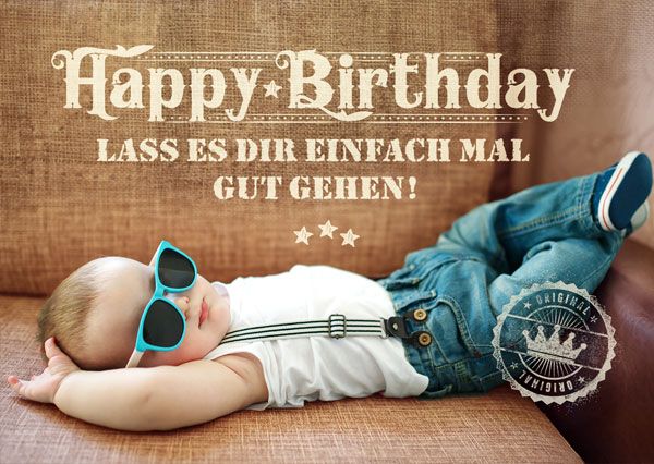 Postkarte - Happy Birthday - Gut gehen lassen