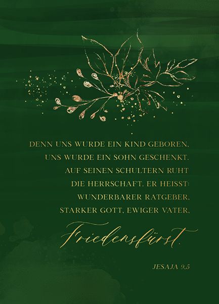 XL-Postkarte Big Blessing Gold – Friedensfürst